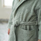 Premium pistachio hooded bathrobe