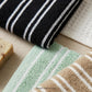 Premium white vertical stripe four hand towels set