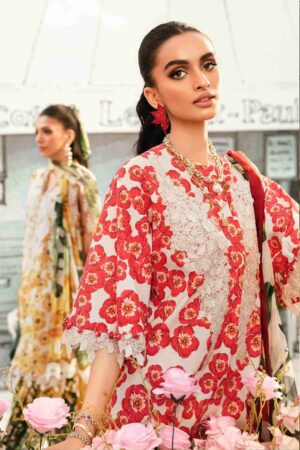 Heavy Embroidered Lawn 3pc – Chiffon Dupatta