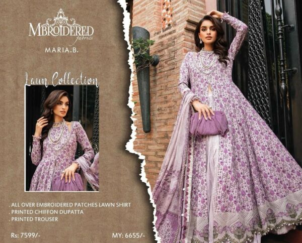 Chikankari Embroidered Lawn 3pc – Chiffon Dupatta