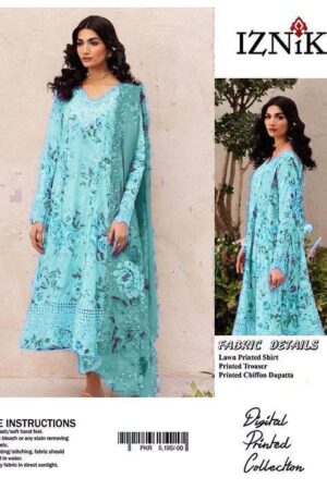 Luxury Chikankari Lawn 3pc – 4 Side Dupatta