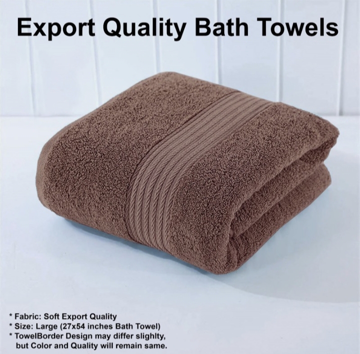 USA Export Cotton Towel- Dark Brown Large Size