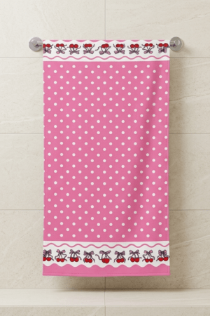 Digital print cotton Towel- Twin Cherries- 27*54