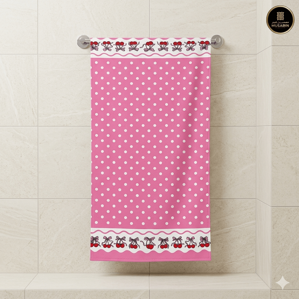 Digital print cotton Towel- Twin Cherries- 27*54