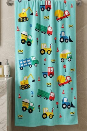 Digital print cotton Towel- Vehicles- 27*54 inches