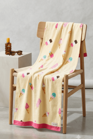Digital print cotton Towel- Ice cream- 27*54 inches