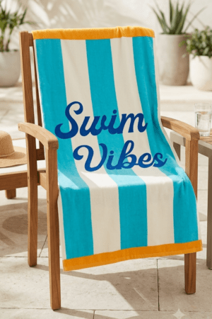 Digital print cotton Towel- Swim Wibes- 27*54 inches