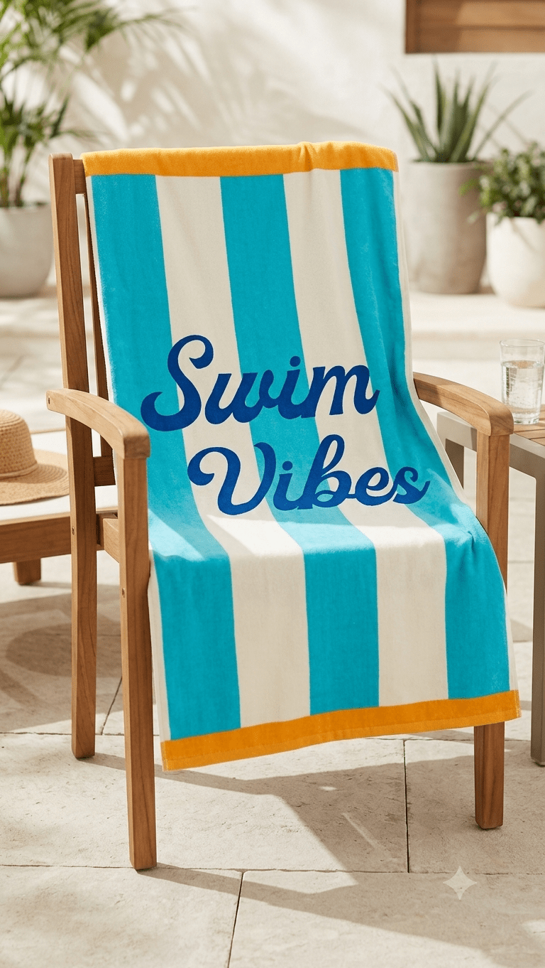 Digital print cotton Towel- Swim Wibes- 27*54 inches