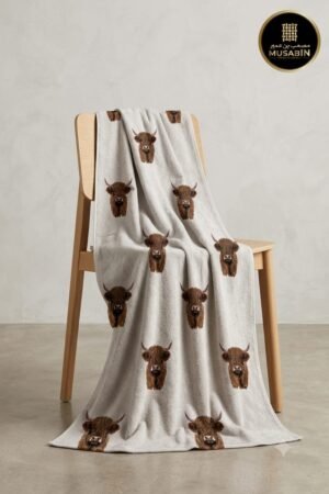 Digital print cotton Towel- Highland Cow- 27*52 inches