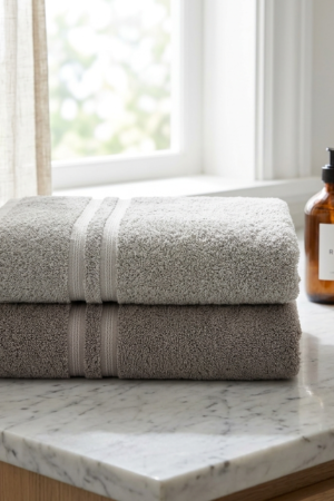 Premium Export cotton Towels- 27*54*2- Two bath towels Set